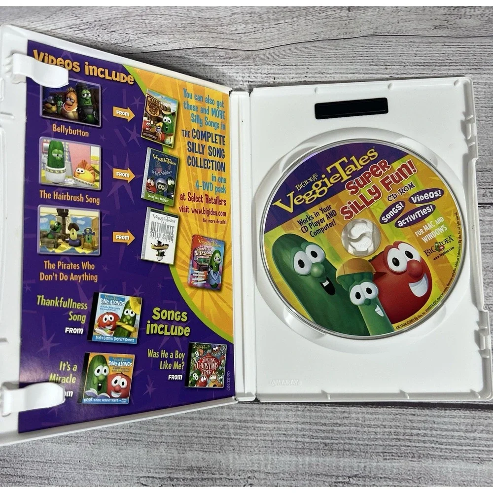 VeggieTales -‎ Super Silly Fun CD-ROM Mac and PC Songs Videos Activities 2005